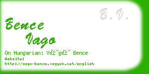 bence vago business card